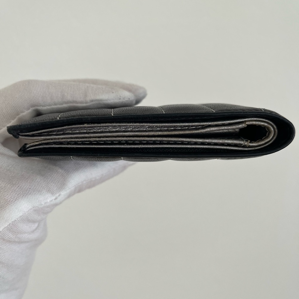 Chanel Mademoiselle black lamb skin quilted wallet - Picture 2 of 15